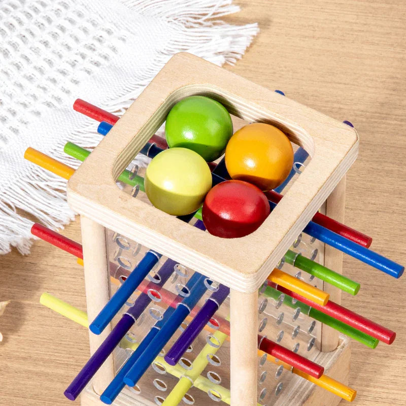 Montessori Colorful Bead & Rod Tower L'atelier Montessori