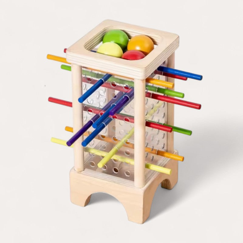 Montessori Colorful Bead & Rod Tower L'atelier Montessori