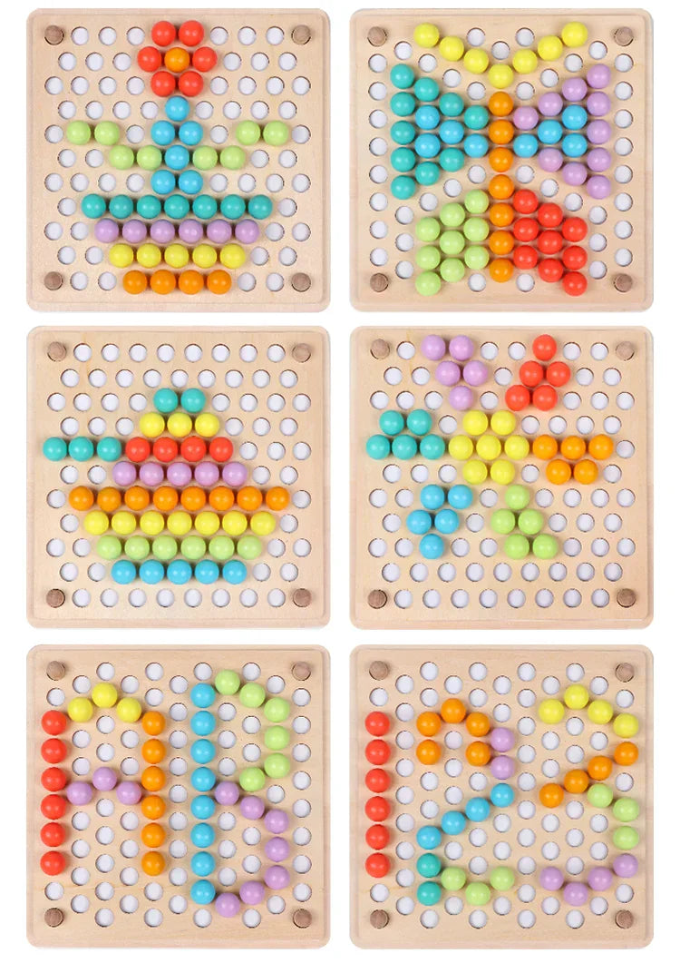 Montessori Colors and Beads Busy Board L'atelier Montessori