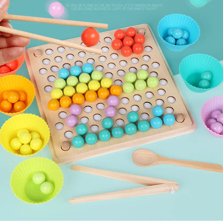 Montessori Colors and Beads Busy Board L'atelier Montessori