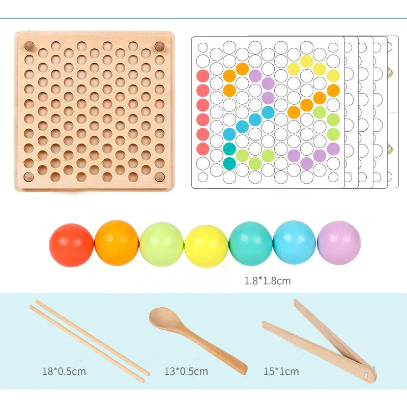 Montessori Colors and Beads Busy Board L'atelier Montessori
