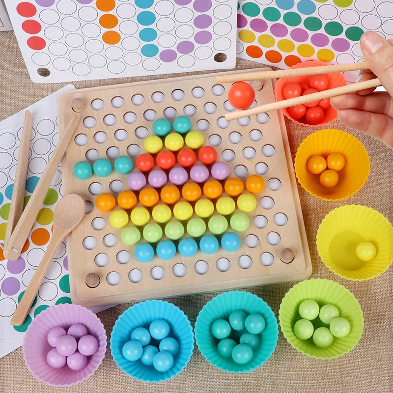 Montessori Colors and Beads Busy Board L'atelier Montessori