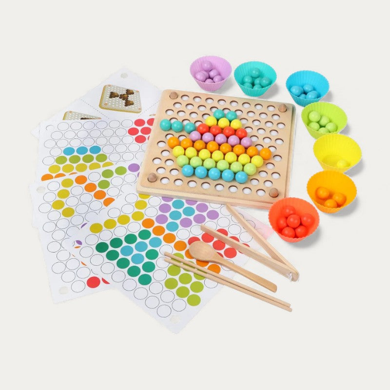 Montessori Colors and Beads Busy Board L'atelier Montessori