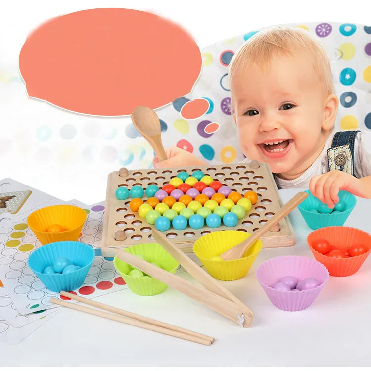 Montessori Colors and Beads Busy Board L'atelier Montessori