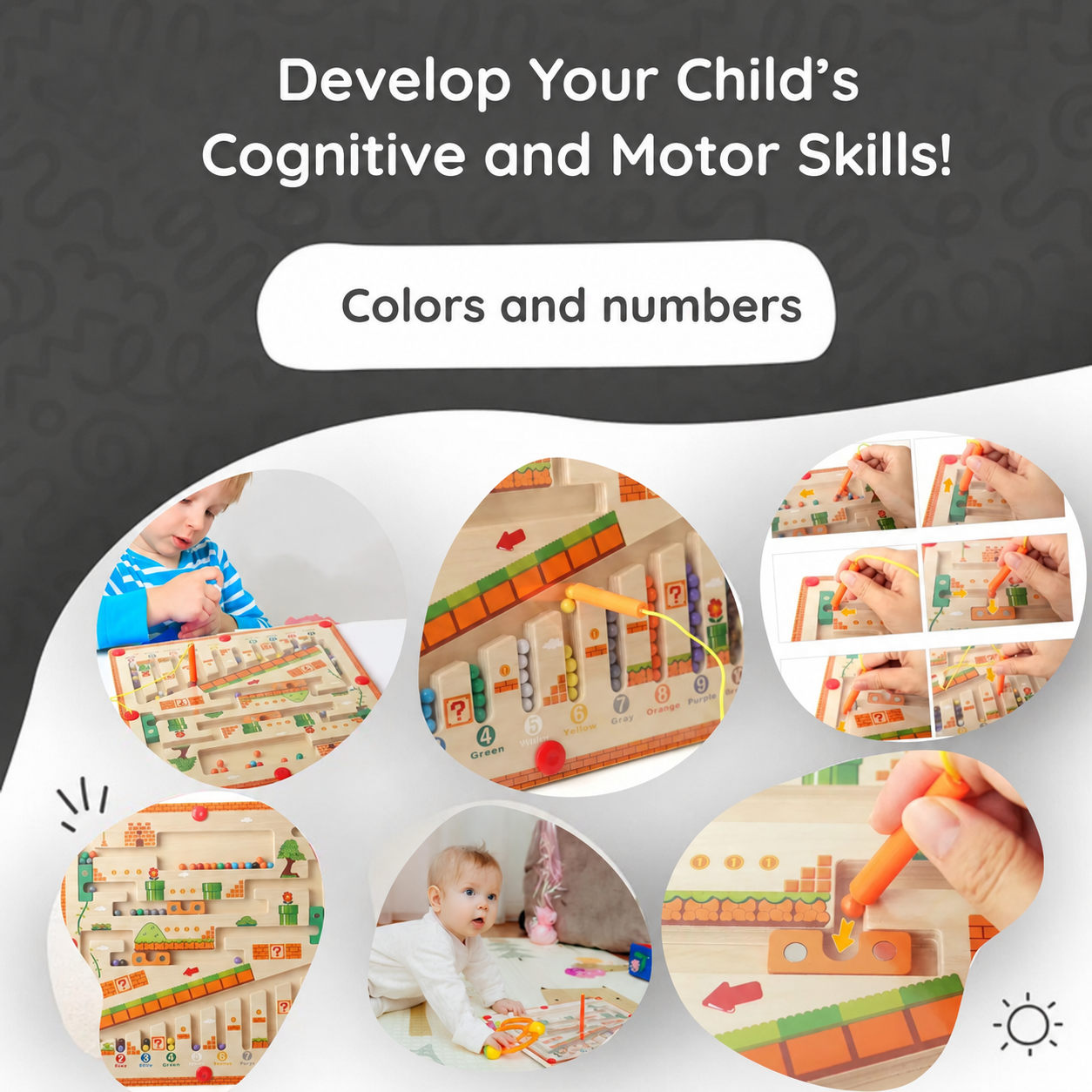 Montessori Colors and Numbers Maze L'atelier Montessori