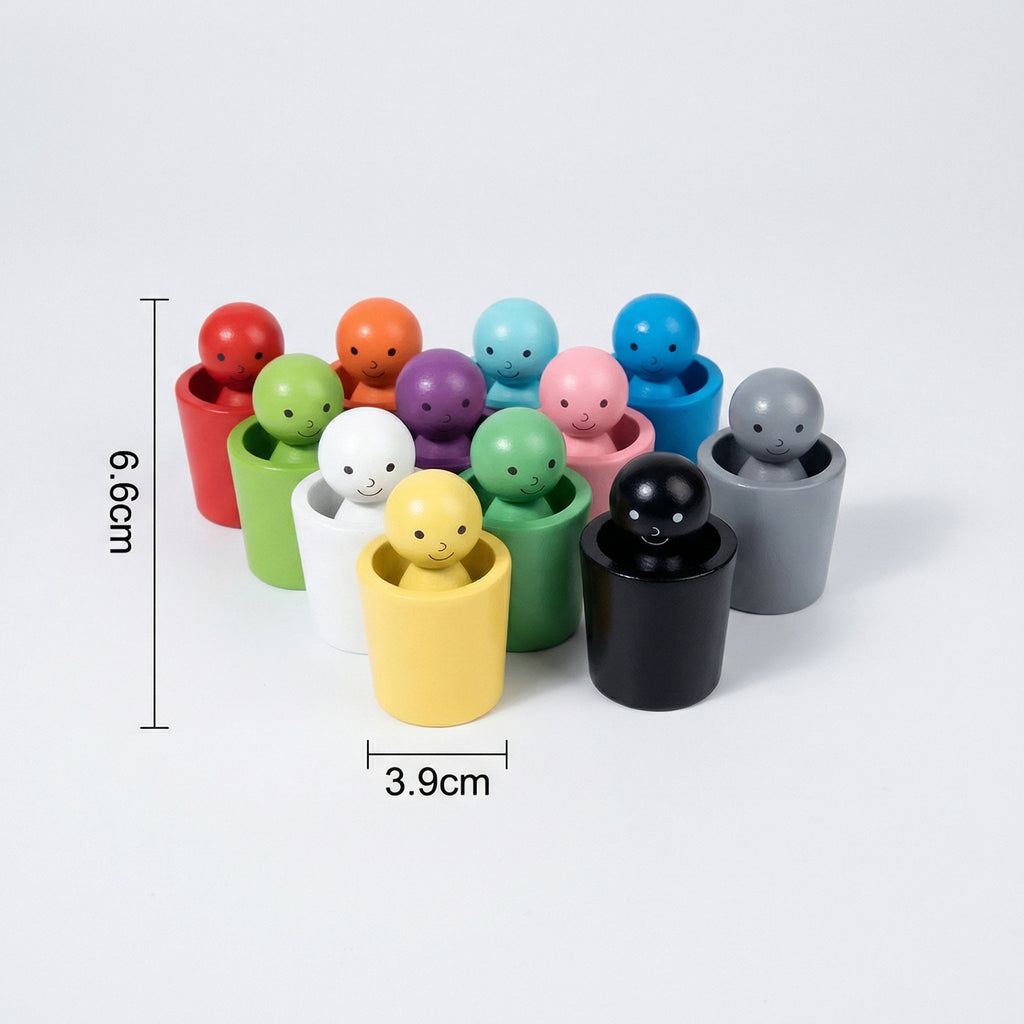 Montessori Dolls and Colorful Shapes Toy L'atelier Montessori