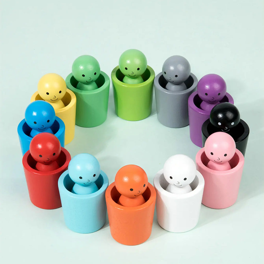 Montessori Dolls and Colorful Shapes Toy L'atelier Montessori