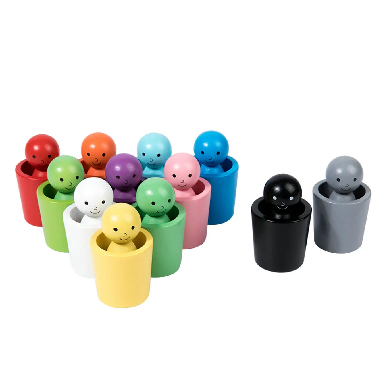 Montessori Dolls and Colorful Shapes Toy L'atelier Montessori