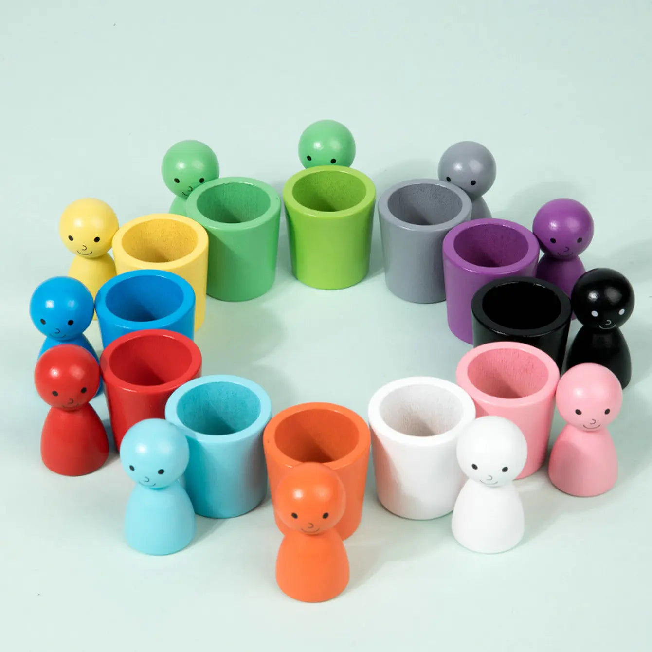 Montessori Dolls and Colorful Shapes Toy L'atelier Montessori