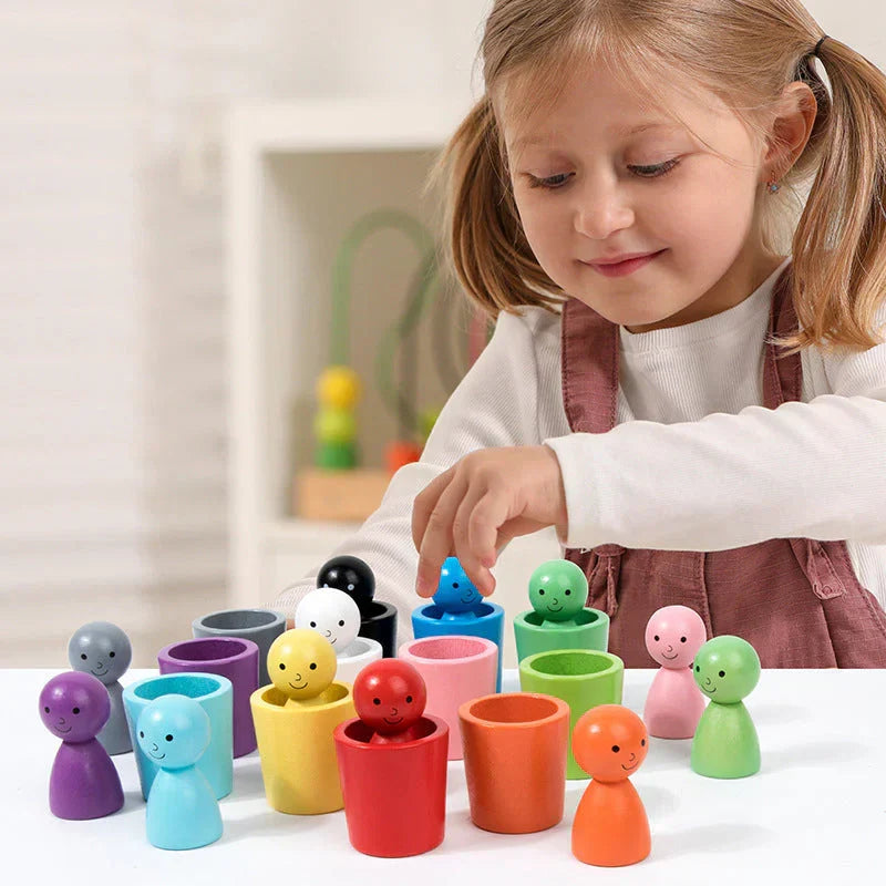 Montessori Dolls and Colorful Shapes Toy L'atelier Montessori