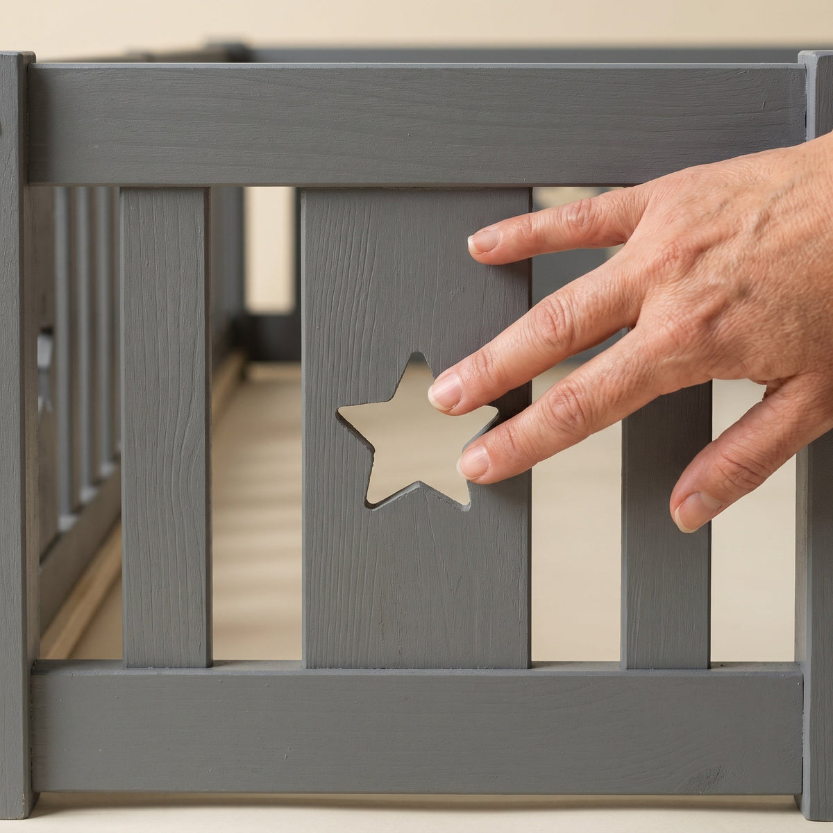 Montessori Double Floor Bed with Star Rails L'atelier Montessori