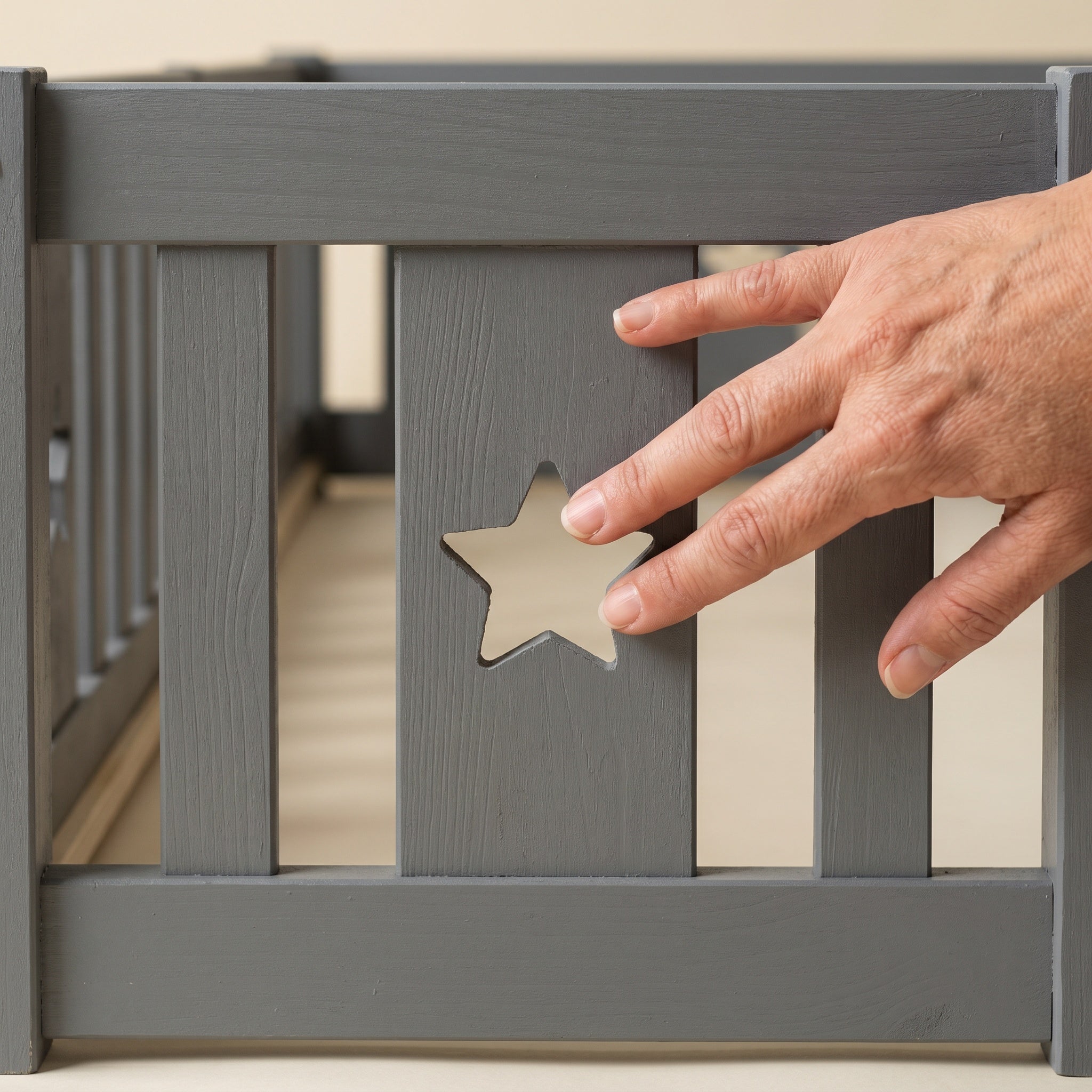 Montessori Double Floor Bed with Star Rails L'atelier Montessori