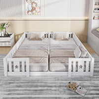 Montessori Double Floor Bed with Star Rails L'atelier Montessori