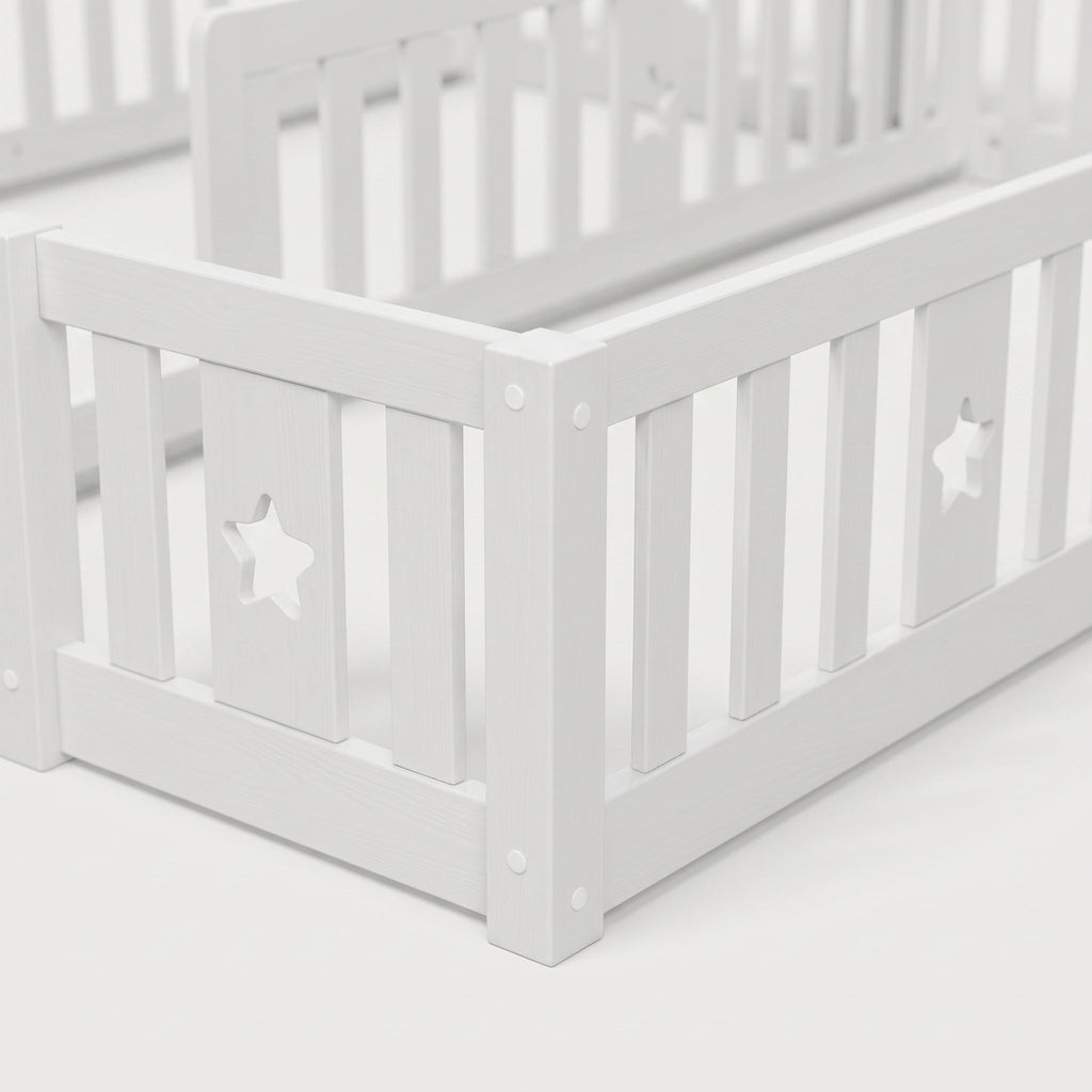 Montessori Double Floor Bed with Star Rails L'atelier Montessori