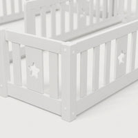 Montessori Double Floor Bed with Star Rails L'atelier Montessori