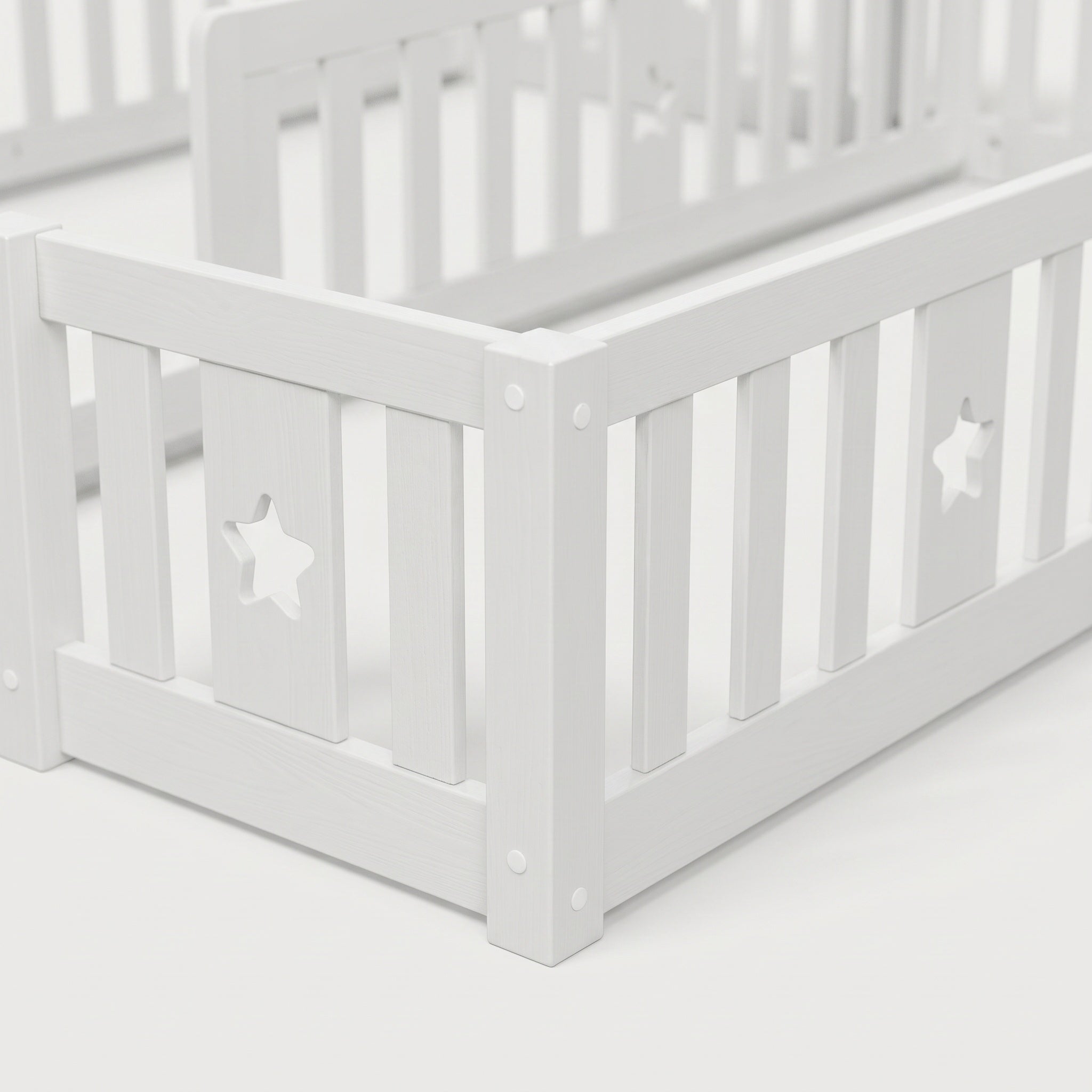 Montessori Double Floor Bed with Star Rails L'atelier Montessori