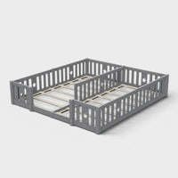 Montessori Double Floor Bed with Star Rails L'atelier Montessori