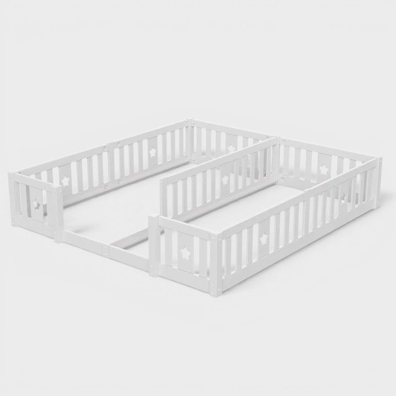 Montessori Double Floor Bed with Star Rails L'atelier Montessori