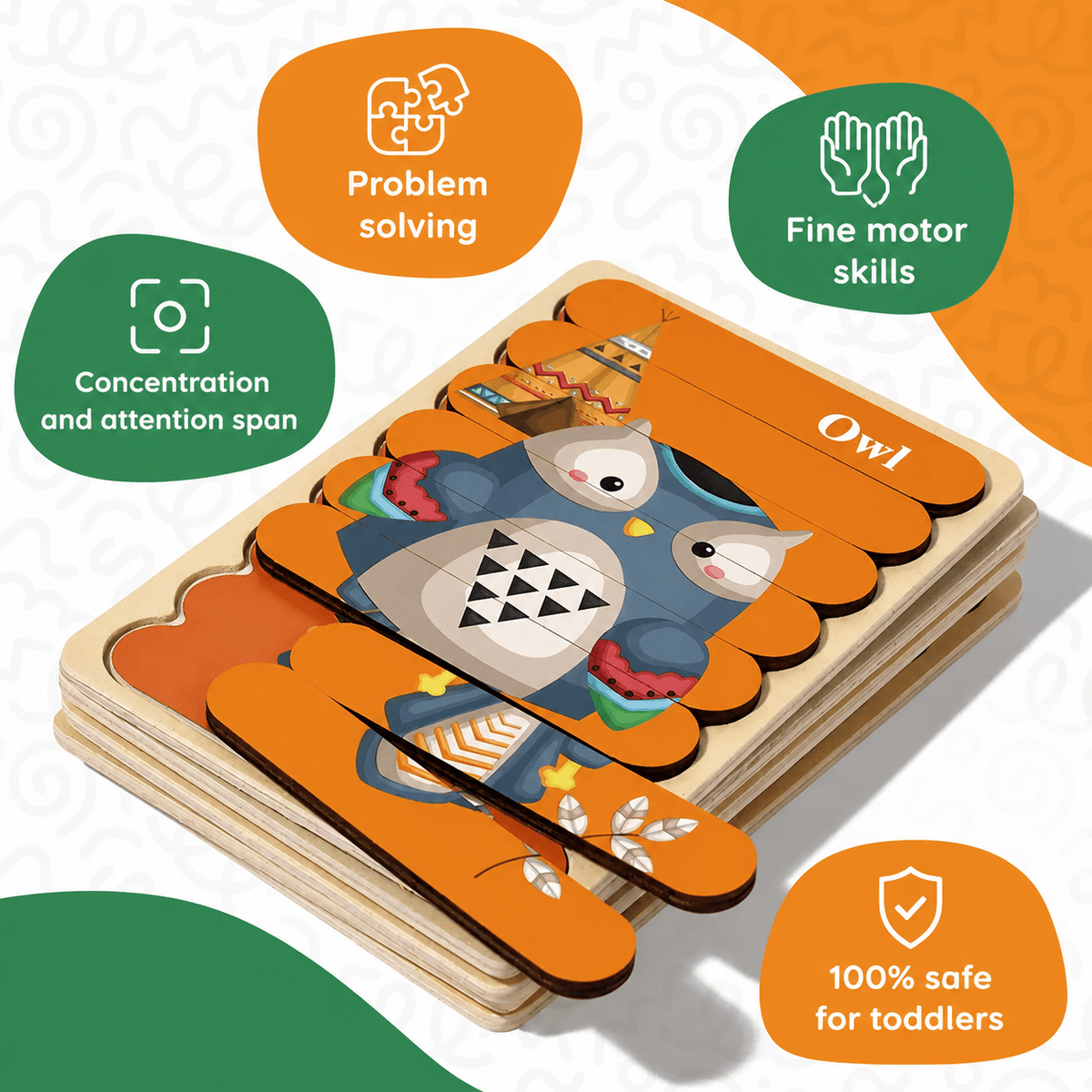 Montessori Double-Sided Puzzles L'atelier Montessori