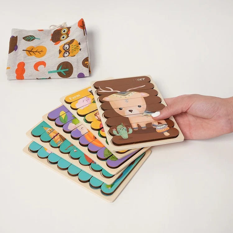 Montessori Double-Sided Puzzles L'atelier Montessori