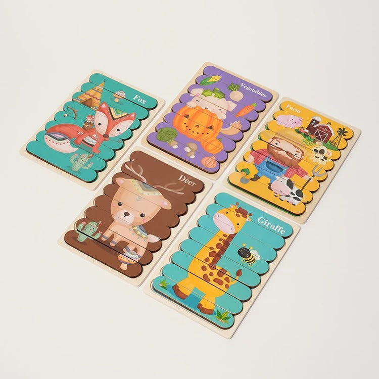 Montessori Double-Sided Puzzles L'atelier Montessori