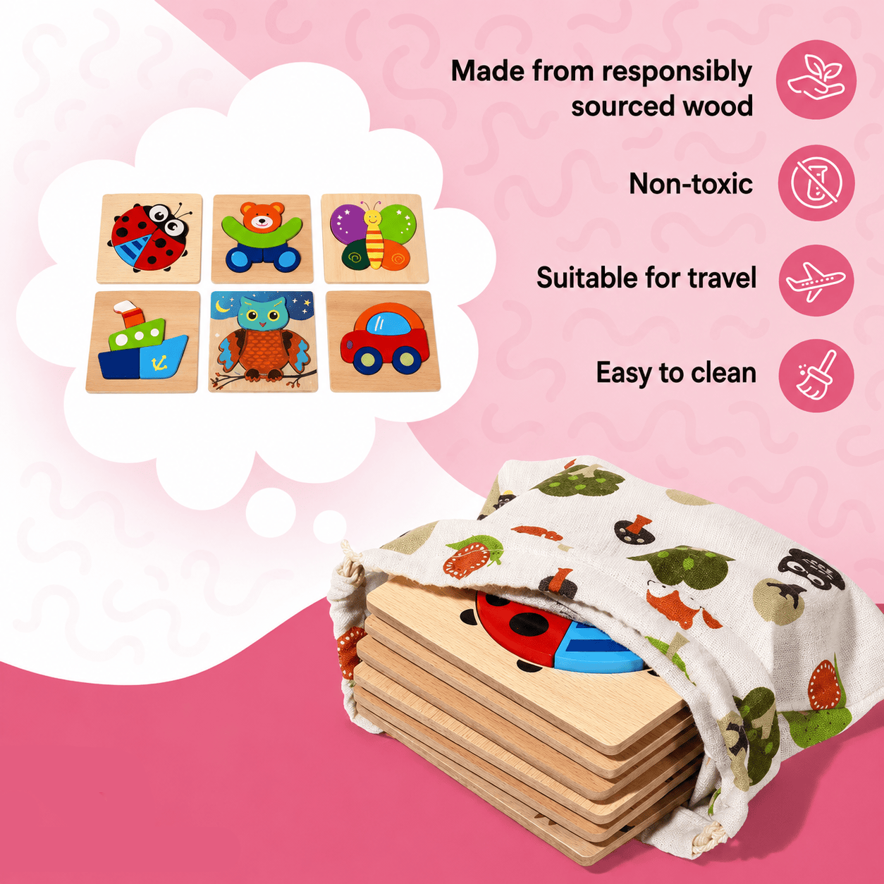Montessori Educational Puzzle L'atelier Montessori