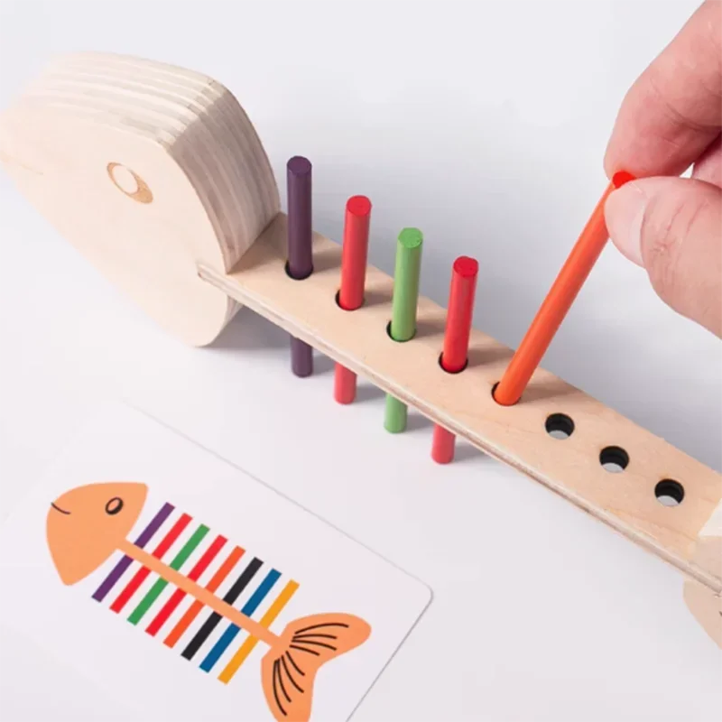 Montessori Fishbone Matching Puzzle L'atelier Montessori