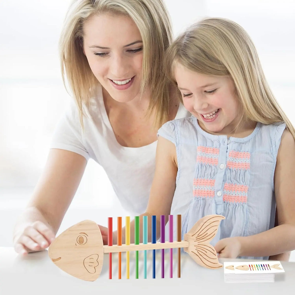 Montessori Fishbone Matching Puzzle L'atelier Montessori