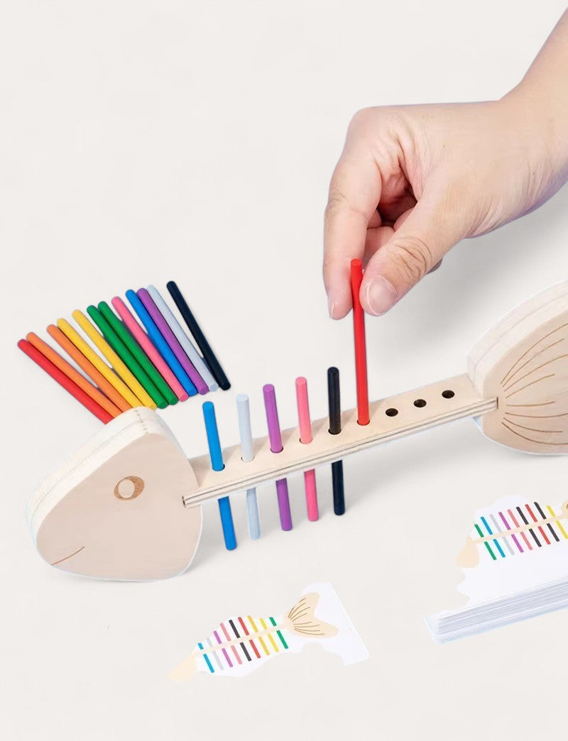 Montessori Fishbone Matching Puzzle L'atelier Montessori