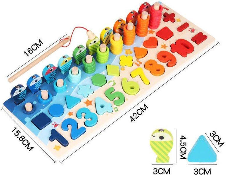 Montessori Fishing and Shapes Game L'atelier Montessori