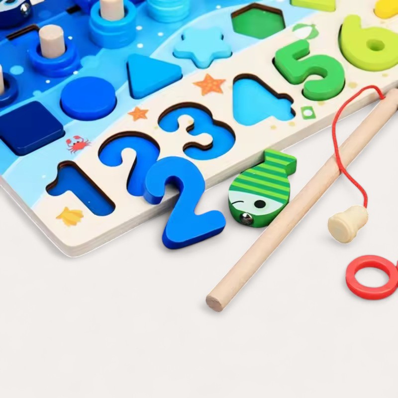 Montessori Fishing and Shapes Game L'atelier Montessori