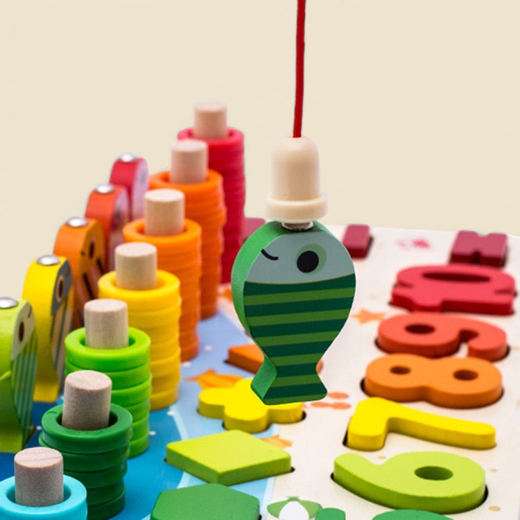 Montessori Fishing and Shapes Game L'atelier Montessori