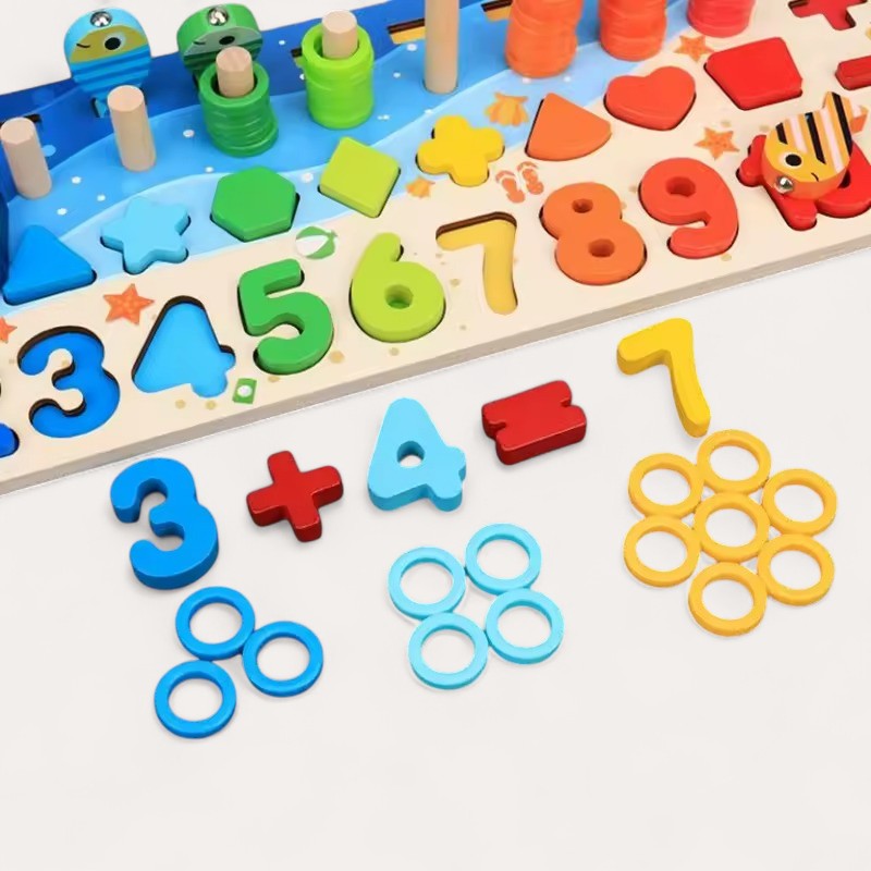 Montessori Fishing and Shapes Game L'atelier Montessori