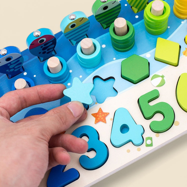 Montessori Fishing and Shapes Game L'atelier Montessori