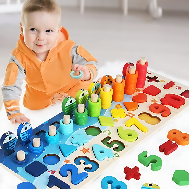 Montessori Fishing and Shapes Game L'atelier Montessori