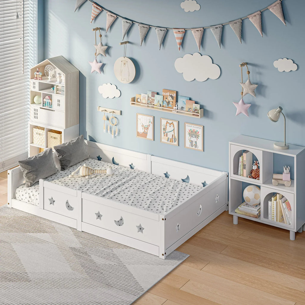 Montessori Floor Bed Moon and Stars L'atelier Montessori