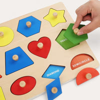 Montessori Geometric Shapes and Colors Puzzle L'atelier Montessori