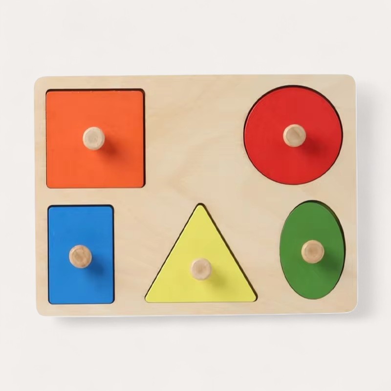 Montessori Geometric Shapes and Colors Puzzle L'atelier Montessori