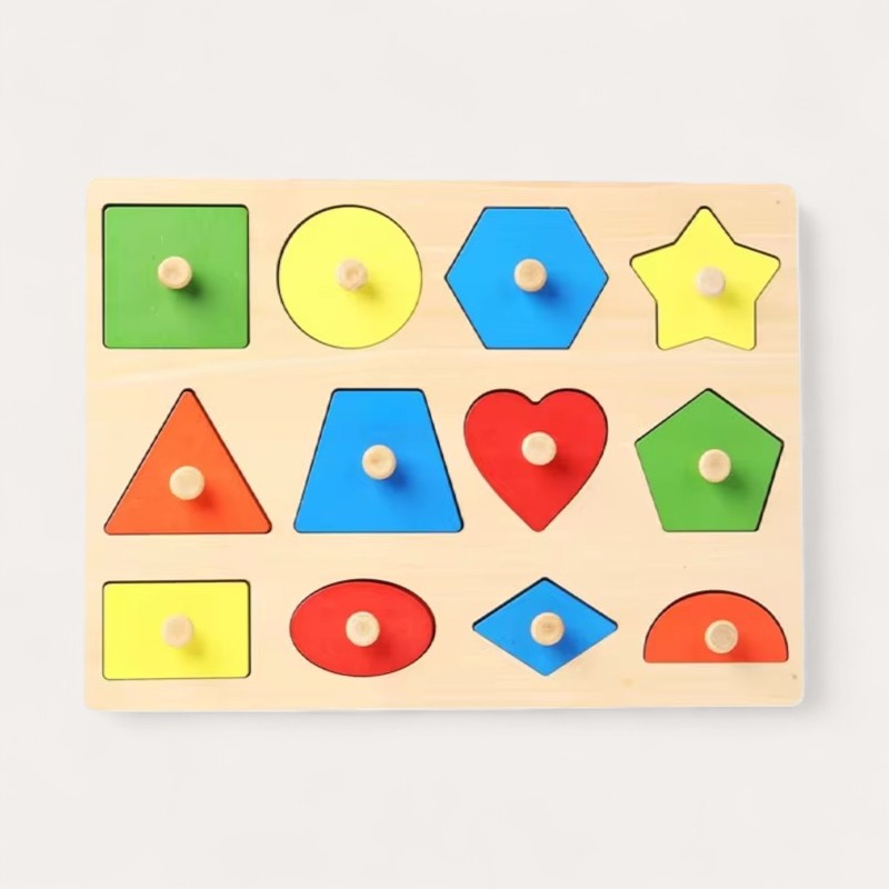 Montessori Geometric Shapes and Colors Puzzle L'atelier Montessori
