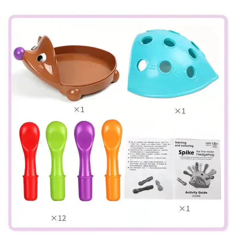Montessori Hedgehog Fine Motor Skills Game L'atelier Montessori