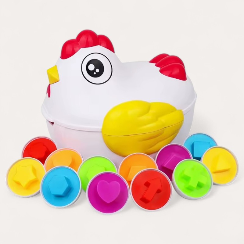 Montessori Hen and Geometric Shapes L'atelier Montessori