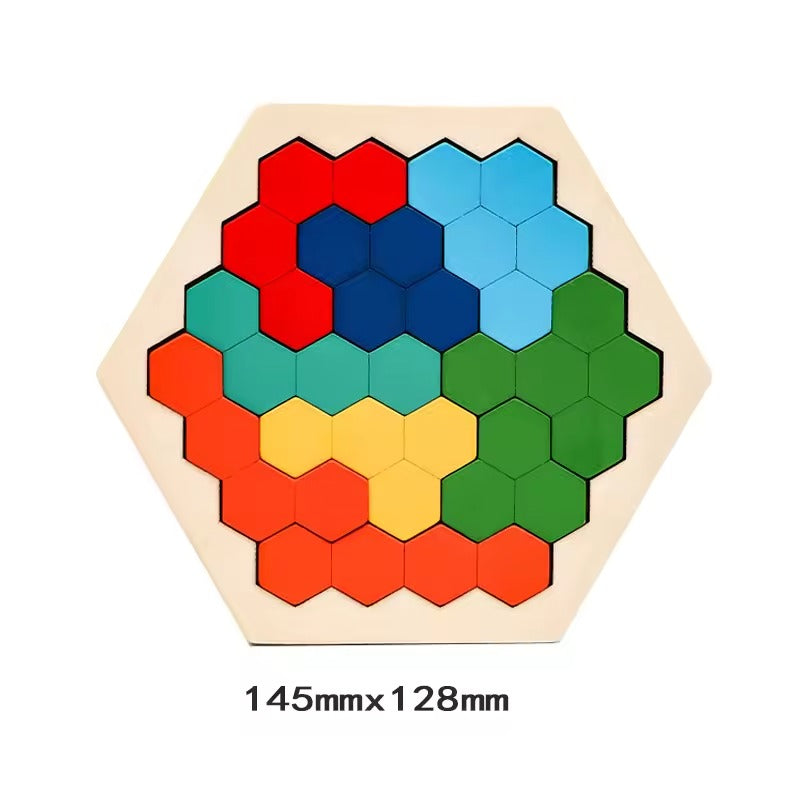 Montessori Hexagonal Puzzle L'atelier Montessori
