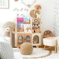 Montessori Kids Wooden Bookshelf Toy Storage Montessori & Toys