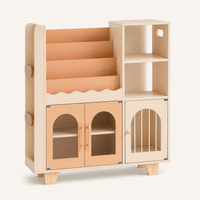 Montessori Kids Wooden Bookshelf Toy Storage Montessori & Toys