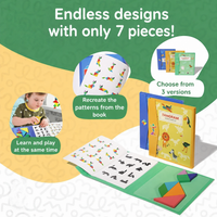 Montessori Magnetic Tangram Book L'atelier Montessori