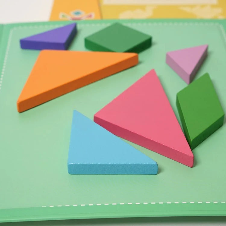 Montessori Magnetic Tangram Book L'atelier Montessori