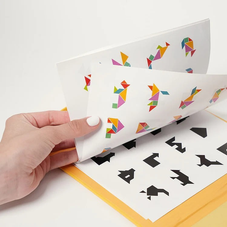 Montessori Magnetic Tangram Book L'atelier Montessori