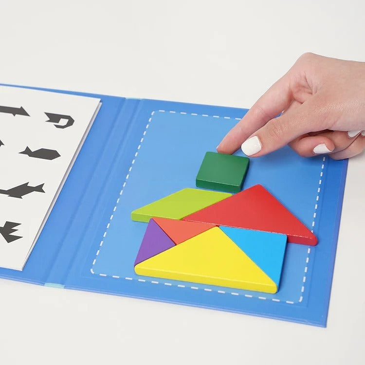 Montessori Magnetic Tangram Book L'atelier Montessori