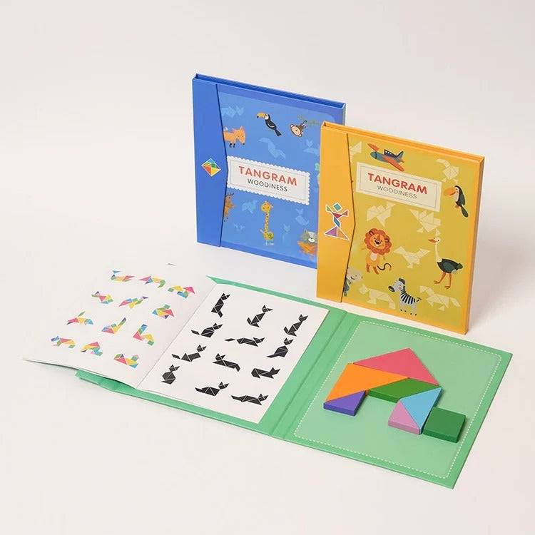 Montessori Magnetic Tangram Book L'atelier Montessori