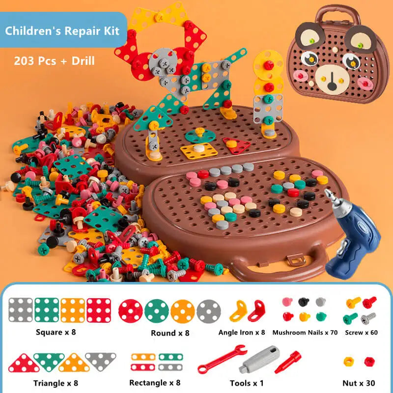 Montessori Mosaic Pegboard Set L'atelier Montessori